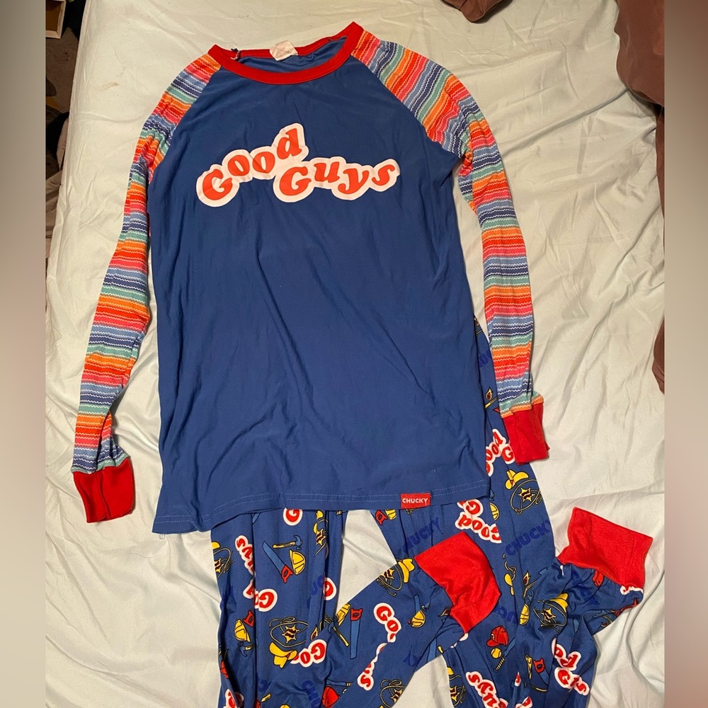 Chucky Good Guys Two Piece Pajamas Adult XS Horror